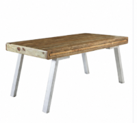 Perls Wooden Dining Table with Metal Base - Image 3