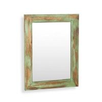 Yale Rustic Finish Wooden Mirror Frame With Mirror - Image 4