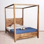Vilar Solid Wood Poster Bed | Wooden Double Bed | Poster Beds Online | Wooden Bedroom Furniture Online | Soni Art