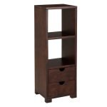 Etton Solid Wood Bookshelf | Wooden Bookshelf with drawers | sheesham wood bookshelf | Soni Art