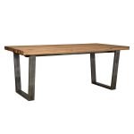 Espel Wooden and Iron Dining Table | Industrial Style Dining Table | Dining Room Furniture | Soni Art