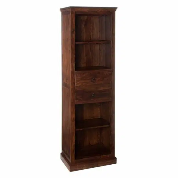 Barco Sheesham Wood Bookshelf | Wooden Bookshelf | Solid Wood Bookshelf | Bookshelf with Drawers | Soni Art