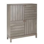 Lohne Mango Wood Strip Sideboard | Wooden Sideboard | Wooden Storage Furniture for Home | Bedroom Furniture | Soni Art