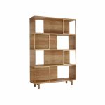 Pianos Solid Wood Contemporary Bookshelf | Wooden Bookshelf | Solid Wood Bookshelf | Wooden Storage Furniture | Soni Art