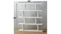 Clova Solid Wood Bookshelf 48x12x55" - Image 4