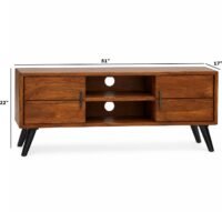 Mango Wooden Tv Unit with 2 Doors - Image 3