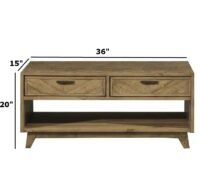 Mango Wooden Tv Unit with 2 Drawers - Image 3