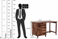 Rewan Wooden Study Desk - Image 4