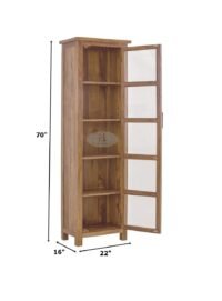 Varena Solid Wood Bookshelf 22x16x70 inch - Image 3