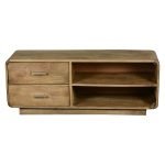 Alka Mango Wood Rustic TV Cabinet 36x16x22 Inch | Solid Wood TV Cabinet | Wooden TV Cabinet | Wooden TV Unit with Drawers | Soni Art