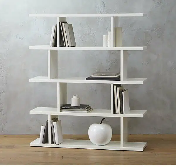 Clova Solid Wood Bookshelf 48x12x55" | Wooden Bookshelf | Solid wood bookshelfs for Living Room | Living Room Bookshelfs | Soni Art