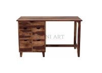 Rewan Wooden Study Desk | Wooden Study Table | Study Table with Drawers | Sheesham Wood Study Desk | Soni Art