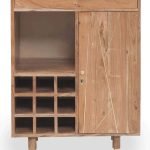 Carroll Wooden Wine Cabinet | Solid Wood Liquor Cabinet | Wooden Wine Unit | Wooden Bar Unit | Soni Art