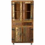 Frankfort Reclaimed Wood Buffet Unit 35x18.5x71" | Dining Room Sideboard | Solid Wood Cabinet Sideboard | Crockery Unit | Kitchen Cabinets | Soni Art