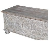 Toronto Rustic Solid Wooden Trunk Coffee Table 51x18x18" - Image 5