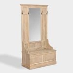 Milan Wooden Mirror Dresser | Mango Wood with Natural Finish | Mango Wood Dressing Table | Dressing Table with Drawers | Dressing Table with Mirror | Soni Art