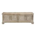 Seattle Solid Wood Hand Carved Trunk Box 60" | Buy Wooden Trunk Online | Blanket Box | Carved Furniture Online in India | Buy Wooden Blanket Box for Storage | Soni Art