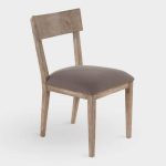 Izvara Wood White Distress Finish Chair Set of 2 - Upholstered Wooden Dining Chair | Mango Wood Furniture | Soni Art