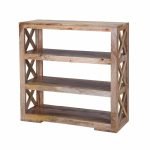 Helena Mango Wood Bookshelf Rack 36x14.5x36" | Wooden Bookshelf | Solid Wood Bookshelfs | Living Room Bookshelfs | Study Rook Bookshelfs | Soni Art