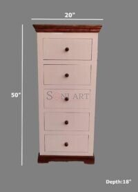 Bristol Classic White Wooden Chest of Drawers - Image 3