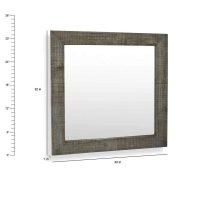 Kansas Rustic Mango Wooden Mirror Frame 32" - Image 5