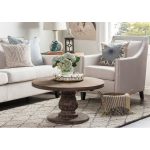 Indiara Mango Wood Round Coffee Table | Buy Wooden Coffee Table | Round Coffee Table | Carved Wooden Coffee Table | Soni Art