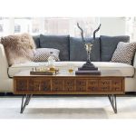 Novas Brown Coffee Table with 4 Drawer | Buy Wooden Coffee Table with Storage | Wooden Coffee Table Online | Soni Art