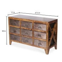 Parker Industrial Chest of 9 Drawer Dresser 47" - Image 2