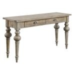 Barret White Wash Distress Finish Wooden Console | Wooden Console with drawers | Soni Art