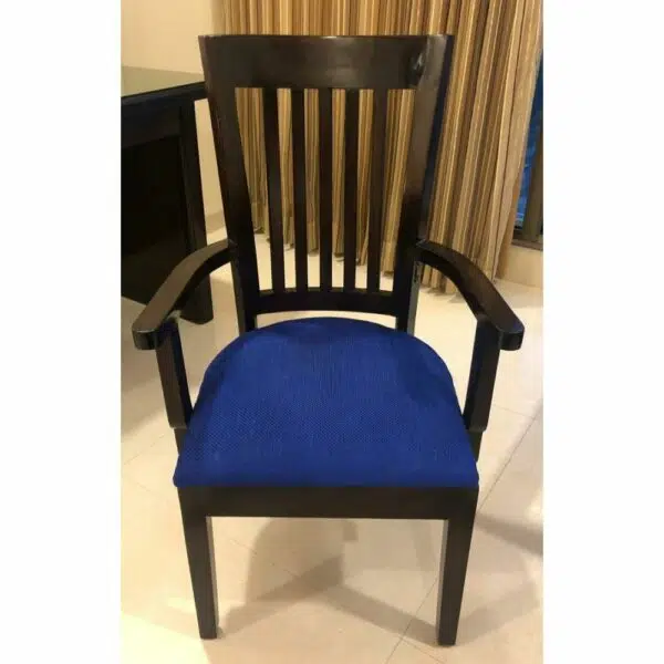 Karsin Sheesham Wood Armrest Cushion Chair | Wooden Arm Chair | Wooden Chair | Solid Wood Arm Chair | Wooden Dining Chairs | Buy Wooden Chairs from Soni Art