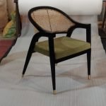 Orland Sheesham Wood Canning/Rattan Cushion Accent Chair | Cane Accent Chairs | Wooden Accent Chairs | Accent Chair for Living Room | Soni Art