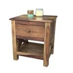 Penela Sheesham Wood Bedside Table Nightstand 16x15x18" Set of Two | Solid Wood Bedside Table | Wooden bedside Table | Soni Art