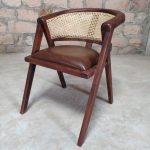 London Cane Rattan Wooden Chair with Cushion Set of 2 | Wooden Cane Chair | Rattan Chair | Buy Cane Chairs Online | Soni Art