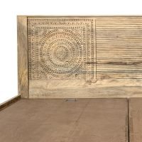 Glasgow Solid Mango Wood Hand Carved Bed - Image 7