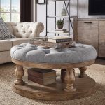 Pardo Contemporary Cushion Center Table | Upholstered Centre Table | Wooden Coffee Table