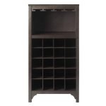 Mackenzie 20 Bottle Storage Wine Rack 19.5x13x37.5 inches | Wooden Bar Unit | Wooden Wine Rack | Liquor Unit | Soni Art