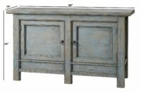 Shoyna Mango Wood Distress Blue Finish Console - Image 3