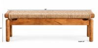 Sarve Solid Wood Rope Woven Bench For Living Room Bedroom - Image 3