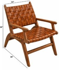 Comfy Leather Accent Armrest Chair - Image 3