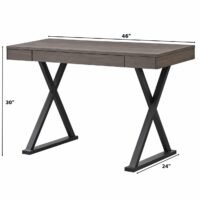 Serra Solid Mango Wood Work Desk/Writing/Wooden Study Table Desk 46x24x30" - Image 3