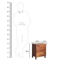 Azul Solid Wood Bedside Table Nightstand 16x15x18" - Image 4