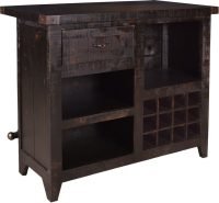 New York Bronx Printed Bar Cabinet 45x17x43.5 inch - Image 5
