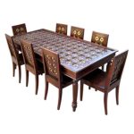 Jodhpuri Sheesham Wooden Dining Set of 8 Chairs | 8-Seater Wooden Dining set | Sheesham Wood Furniture | Soni Art