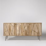 Arroz Solid Wood Sideboard 63" | Solid Wood Cabinet | Wooden Cabinet Sideboard | Wooden Storage Furniture | Soni Art