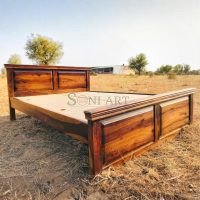 Cava Solid Sheesham Wood Carved Bed