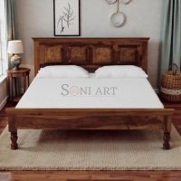 Loumpa Sheesham Wood Carving Bed