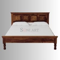 Loumpa Sheesham Wood Carving Bed - Image 3