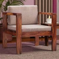 Kurtana Wood Cushion Sofa Chair