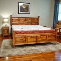 Piller Large Solid Sheesham Wood Bed