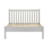 Sandy Mango Wood Diamond White Double Bed 46x17x16 inch - Image 2